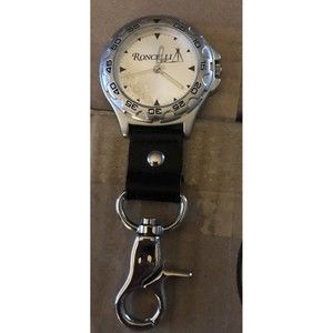 Sweda Watch Brushed Metal Tone-Mens 40 Mm Clip On Watch. May Need A Battery?